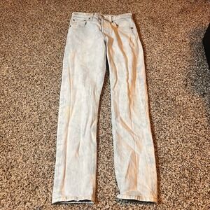 Levi's Premium 501S Jeans Bleach Wash‎ Denim Button Fly Womens Size 24